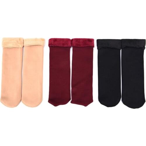Hot Style Fashion Thick Breathable Winter Women Wool Home Snow Boots Cotton Female Socks