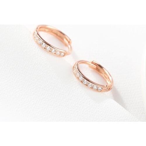 Punk 925 Sterling Silver Earrings For Women Zircon Earrings Girl Cartilage Ear Bone Piercing Earring Female Zircon