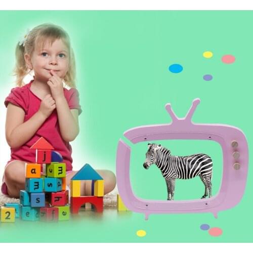 1PC Home Decor Wooden Money Boxes TV Shape Coins Piggy Bank Gift for Kids Childrens Room Decoration Storage Tank MA 006