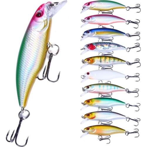 1pcs Sinking Minnow Fishing Lures 6cm 4.3g Bass Pesca Carkbait Wobblers Swimbait Professional Hard Bait