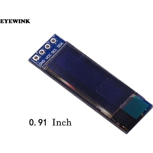 10pcs/lot 0.91 inch 128*32 white and blue color 128X32 OLED LCD LED Display Module 0.91" IIC Communicate