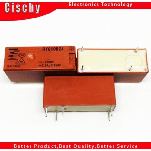 2PCS/lot Relay RY610024 RY610012 RY610005 RY611012 8A 5PIN Open and close