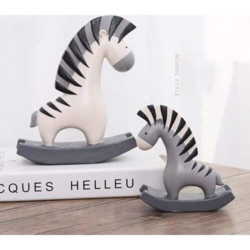 Home Decoration Accessories Adornos Para Casa Couple Ornaments Creative Cartoon Animal Zebra Living Room Office Desk Furnishings