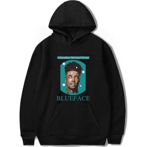 Blueface Print 2019 hot new Fashion Street Hoodie Men/Women Casual Pop O-Neck Comfort Animation Style Youth Hoodie Sweatshirt