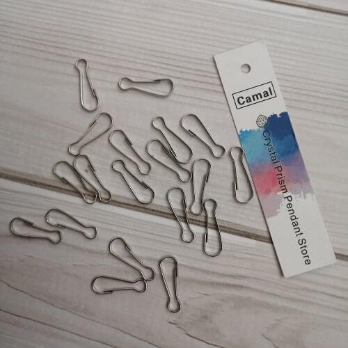 Camal 100pcs 17mm Chrome Pins Hooks Metal Connectors For Crystal Prism Bead Chandelier Pendant Lamp Wedding Party Part