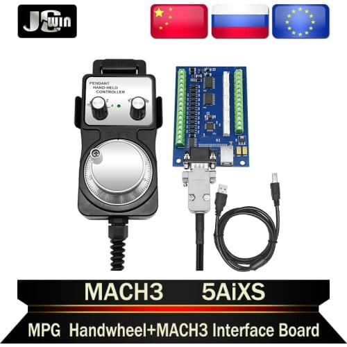 CNC Driver Board Breakout Board USB MACH3 Engraving Machine 5 Axis With MPG Handwheel Stepper Motion Controller Card