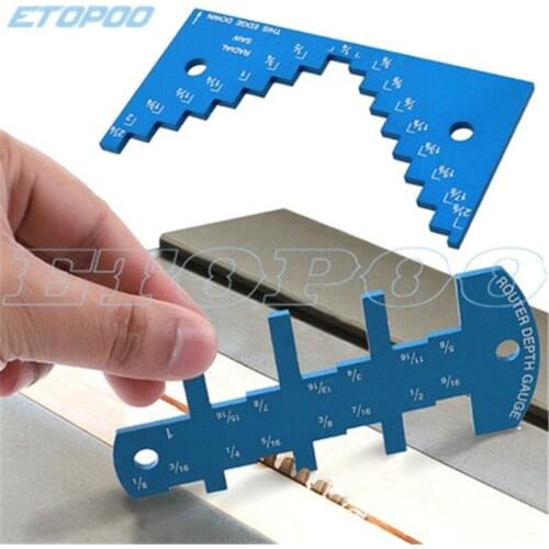 Woodworking tools table saw measuring ruler depth measurement height limit gauge aluminum alloy small saw blade