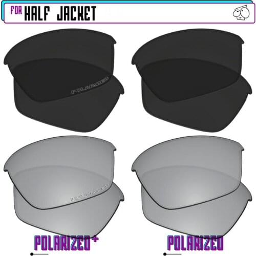 EZReplace Polarized Replacement Lenses for - Oakley Half Jacket Sunglasses - BlkSirP Plus-BlkSirP