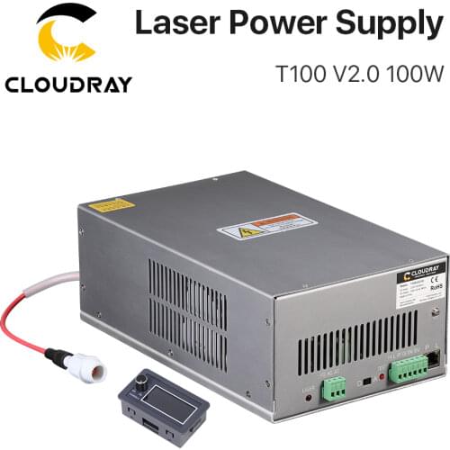 Cloudray 80W-100W CO2 Laser Power Supply Source for CO2 Laser Engraving Cutting Machine HY-T100 T / W Plus Series Long Warranty