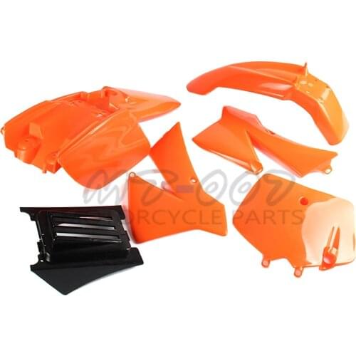 Plastic Cover Fender Kit For SX 50CC 50 50SX ORANGE Black White For 50 SENIOR JUNIOR JR SR Small Dirt Pit Bike