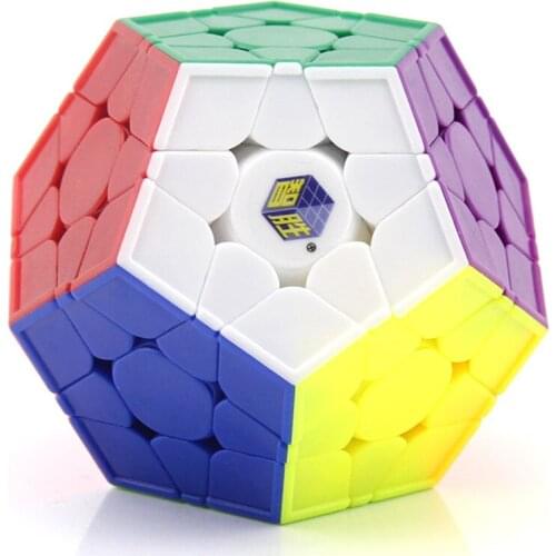 Little Magic 3x3x3 Megaminx Dodecahedron Speed Magic Cube Twist Puzzle Brain Teaser 3D IQ Game Stickerless 3x3 Yuxin Multi-Color