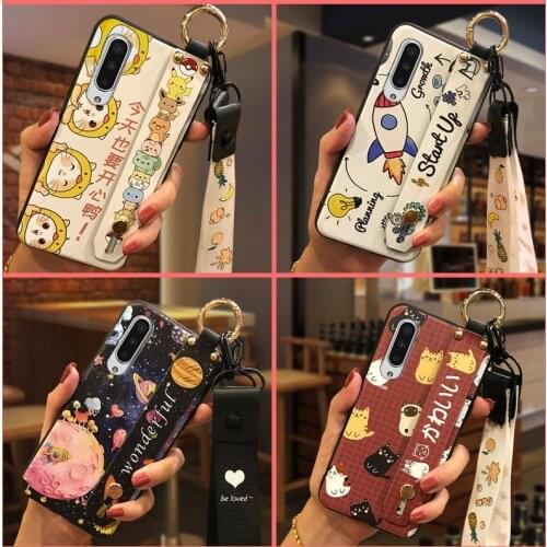 Soft Case Wristband Phone Case For Sharp Aquos Zero5G Basic DX/SHG02/EP3 Kickstand Back Cover Cover