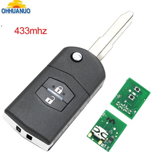 New For Mazda M5 5 High quality 2 Buttons Flip Remote Car Key 433MHZ With 4D63 chip 40Bit