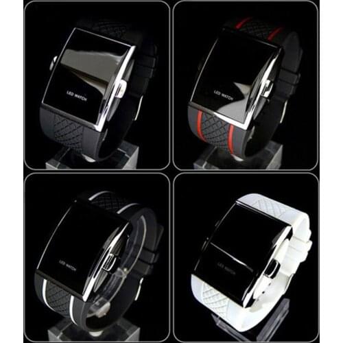 New Fashion Hot Personality Leisure Mens Womens Unisex White Black LED Digital Sports Wrist Watch