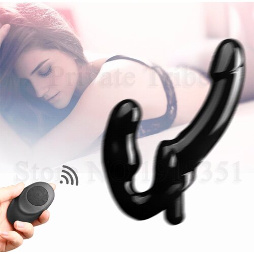 Remote Control 10 Speeds G Spot Clit Vibrator Anal Plug Sex Toys For Women Dual Penetration Strapless Strapon Lesbian Huge Dildo