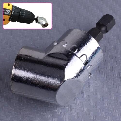 LETAOSK Chrome Vanadium Alloy Steel 105 Degree Angle 1/4inch Extension Hex Drill Bits Screwdriver Socket Holder Adapter