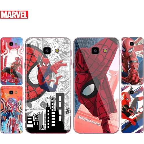 Transparent Cover Marvel Avengers Spider-Man For Samsung Galaxy J8 J7 J6 J5 J4 J3 J2 Duo Prime Plus Core 2018 Phone Case