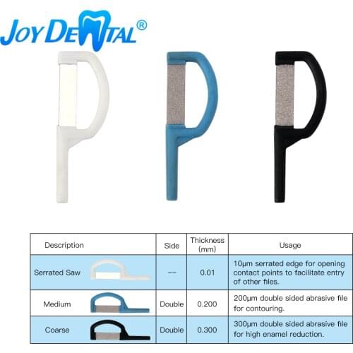 Dental Orthodontic Interproximal Enamel Reduction IPR Automatic Strip Serrated Saw 0.01 Medium Double 0.2 Coarse Double 0.3