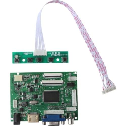 T3EE 1Set VGA 2AV 40/50 Pins PC Controller Board Module for Raspberry PI 3 EJ101IA-01G IPS LCD Display Driver