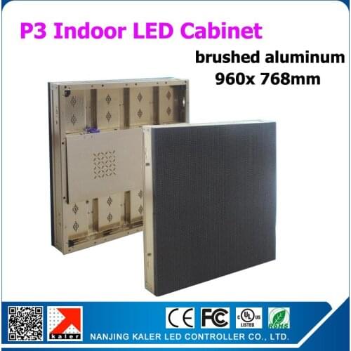 TEEHO 960mm x 768mm indoor rental led videowall Ph3 Brushed AluminuM light thin rental cabinet led panel display screen smd 2121