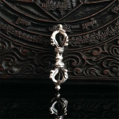 Tibetan Metal Amulet Antiqued Kingkong Varja Dorje Amulets for Man TBP324