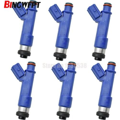 6pcs/set fuel injector 23250-21040 2325021040 for Toyota Yaris 2006-2014 1.5L L4 for Toyota 1ZZ Yaris NCP90 Vios