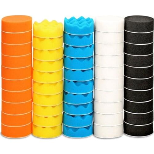 Car Detailing Waxing Bonnets Mitts Automotive Tools Wave Flat Polishing pads 3\" Disc Accessories