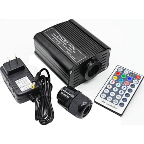 RGBW 16W Fiber Optic Light Engine Driver 28Key RF remote controller f/PMMA plastic optical cable DIY star ceiling Multicolor