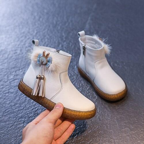 High Quality Boys Winter Snow Boots Fashion Fringe Platform Warm Cotton Shoes Anti-slip Rubber Boots For Big Kids