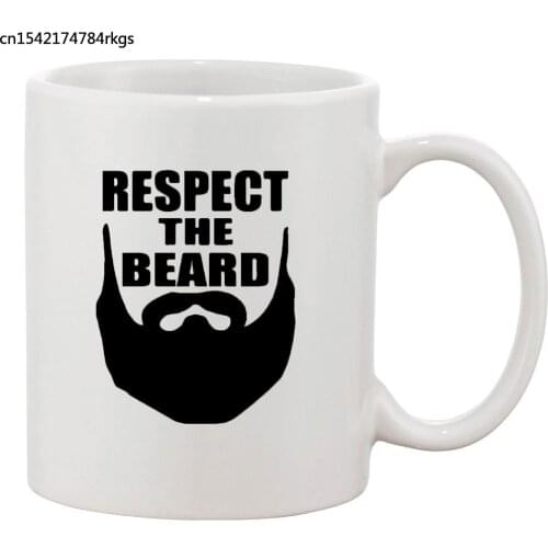 Respect The Beard Funny Ceramic White Coffee 11 Oz Mug