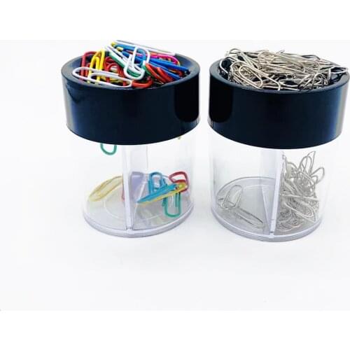Paper Clip Cylinder Paper Clip Box Paperclip Dispenser Clips Dispenser Office Supplies Dispenser Desk Paper Clip Holder Magnetic