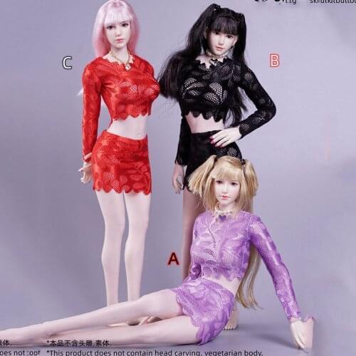 1/6 Female High Elastic Chest Wrap Hip Skirt Soldier Clothes Set For 12'' Action Figure Dolls In Stock