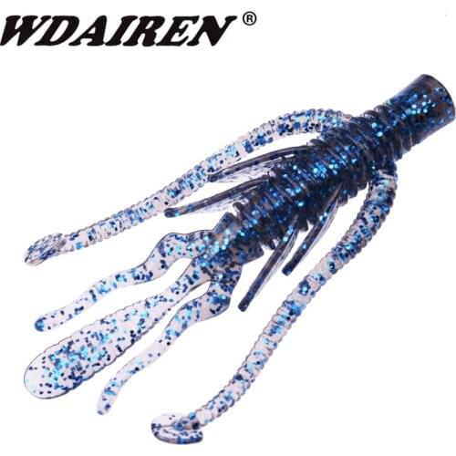 10Pcs 63mm 2.5g Lightweight Shrimp Insect Soft Baits Fishy Smell Floating Silicone Artificial Fishing Lures Jigs Wobblers Tackle