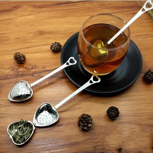 500 pcs Heart shape filter Tea Infuser tea s Invite your friends for the afternoon tea Stainless steel material