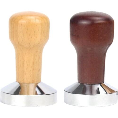 51/53/58mm Stainless Steel Coffee Tamper Flat Base Barista Espresso Tool Accessories Parts