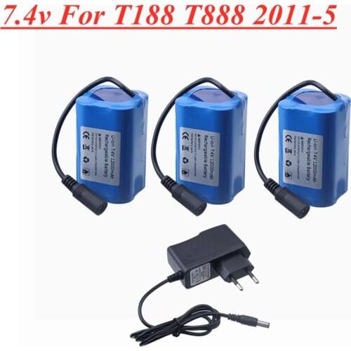 7.4V 12000Mah 6000mah Battery For T188 T888 2011-5 V007 C18 H18 So on Remote Control RC Fishing Bait Boat Parts vs 7.4v 5200mah