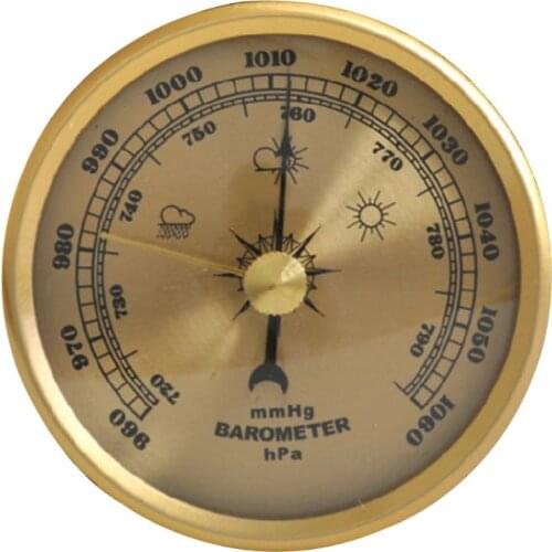 Household Barometer Pressure Gauge Weather Station Metal Wall Hanging Atmospheric Multifunction Thermometer Hygrometer Use A0KF