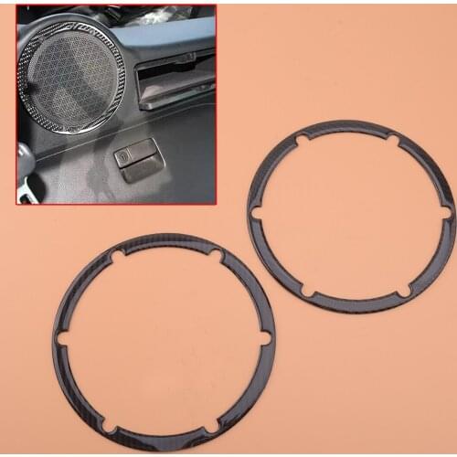 Beler 2Pcs Carbon Fiber Car Rear Audio Speaker Ring Trim Cover Fit for Nissan 350Z 2003 2004 2005 2006 2007 2008 2009