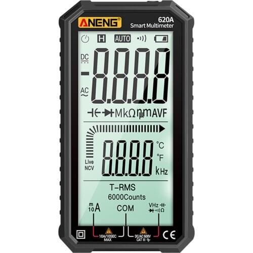 ANENG Digital Multimeter 620A 6000 Counts NCV Auto-Ranging Voltmeter Volt Meter Multimeter Electric Voltage Tester Voltmeter