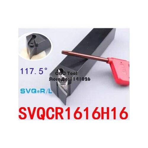 SVQCR1616H16/ SVQCL1616H16 Tool holder CNC turning tool holder, 117.5 degrees External turning tools, Lathe cutting tools