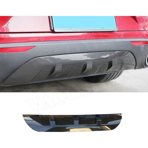 Carbon Fiber Rear Lip Diffuser Trim For Alfa Romeo Stelvio 2017 2018 2019 Fins Shark A Style Bumper Cover Car Styling Bumper FRP