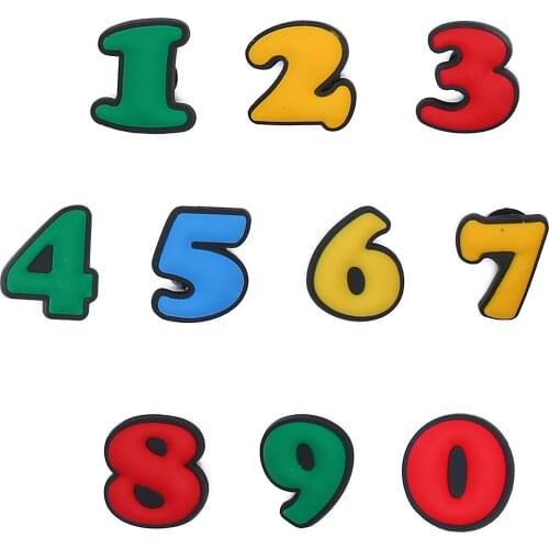 【Hot Sales Promotion】Numbers PVC shoe charms, Shoe Accessories, Shoe Buckle and Wristband