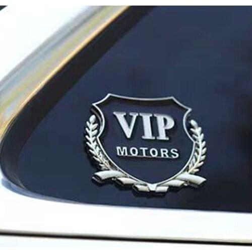 2 pieces bulk 3D logo door window chrome logo badge body decal motorcycle metal decoration VIP sticker