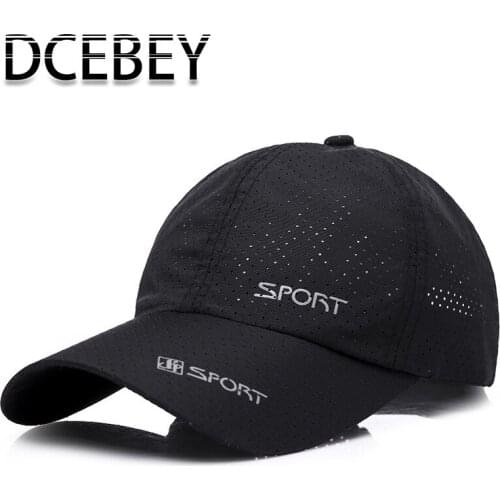 Sport Summer flash drying Baseball Cap Men Women Dad Black Cap Adjustable Snapback Hats For Men Bones Masculino Baseball hats