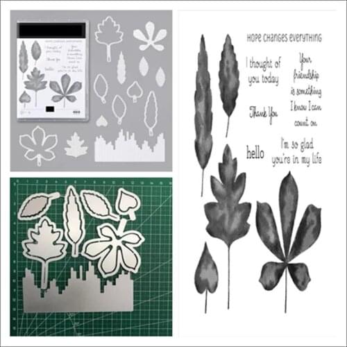 Christmas Leaves Metal Cutting Dies and Stamps Stencils Scrapbooking Photo Album Card Paper Embossing Craft DIY Die Cut 2021