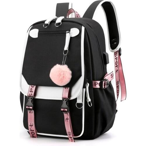 Fashion Womens School Backpack 15.6 Inch Laptop Backpacks College Students School Bags For Girls 2021