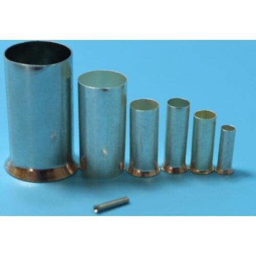 100PCS EN4009/4012/4018 Tube Naked Terminal Bootlace Cooper Ferrules kit set Wire Copper Crimp Connector Insulated Cord Pin