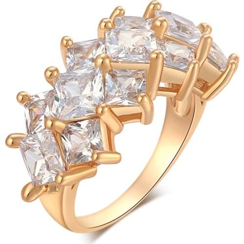 2019 new fashion Austrian Crystals Rings for women Girl Wedding Cubic Zirconia Engagement rings Luxury jewelry Wholesale