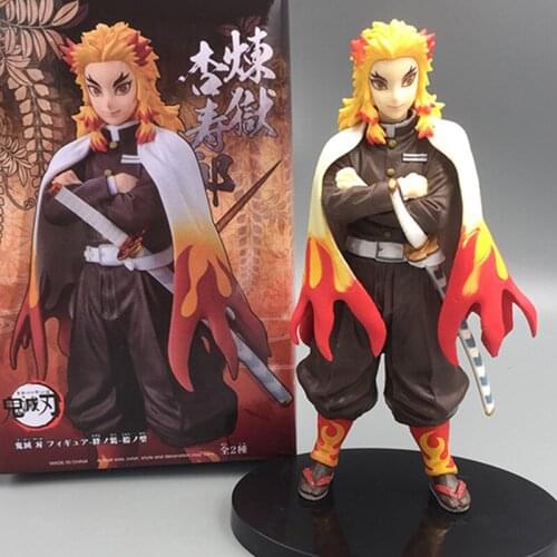 2021 New Anime Figurine Model Demon Slayer Kimetsu No Yaiba Rengoku Kyoujurou Figures PVC Model Toys