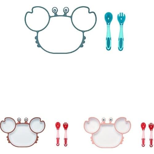 Silicone Baby Dishes For Childrens Tableware Plate Non-Slip Baby Feeding Bowl BPA Free